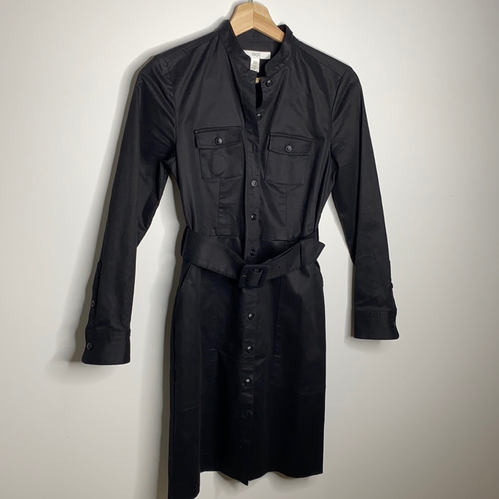 1901 DENIM BELTED DRESS PETITE SZ 00